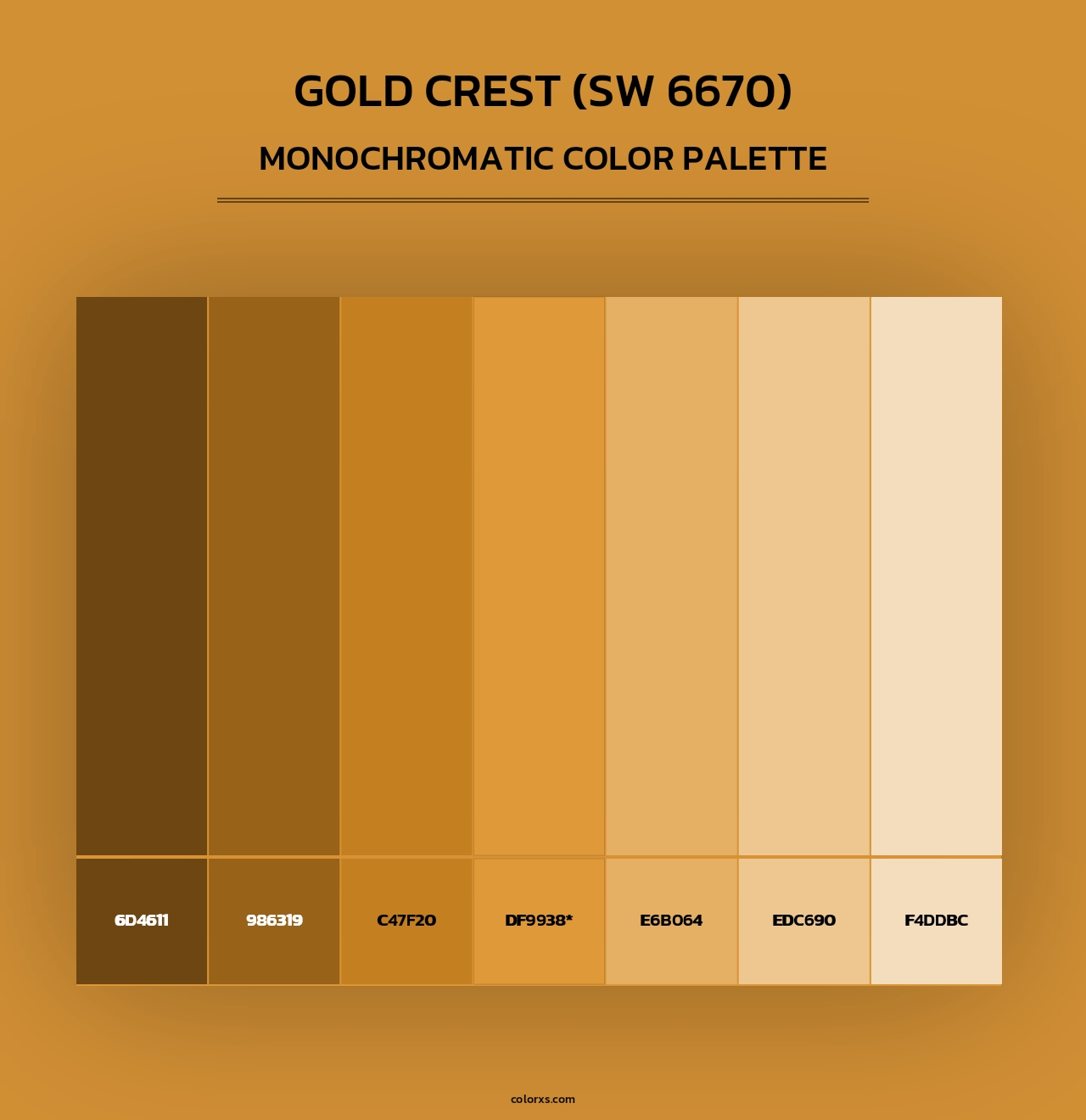 Gold Crest (SW 6670) - Monochromatic Color Palette