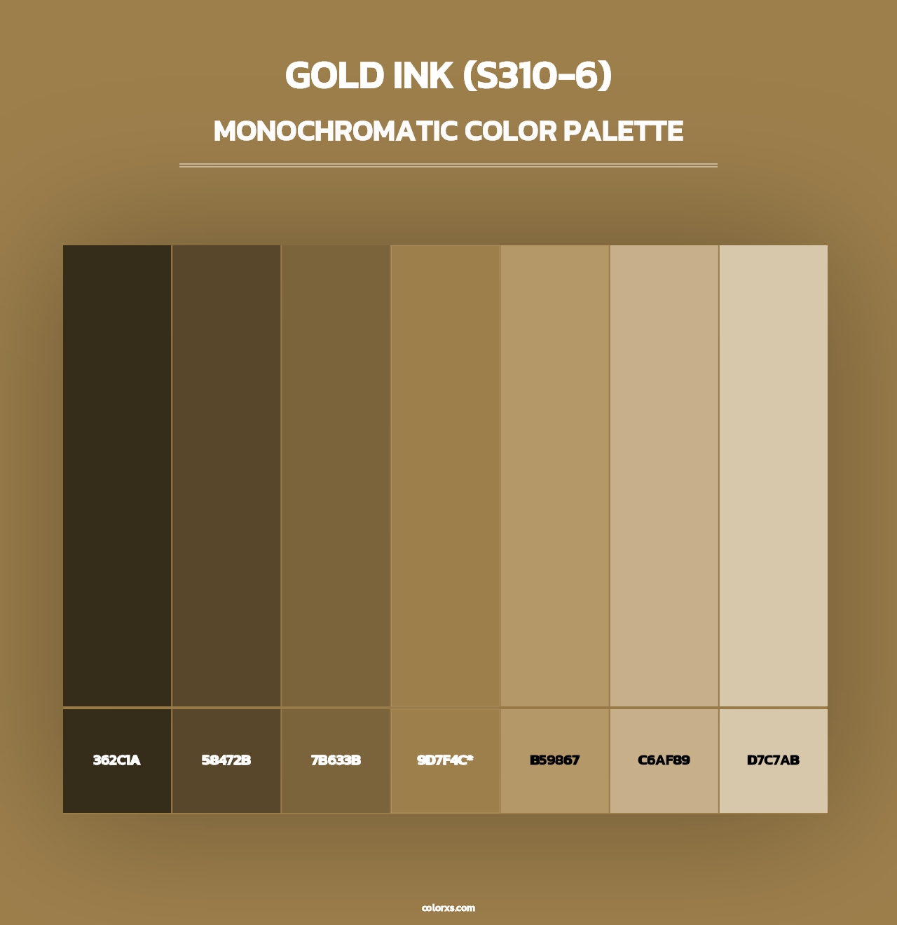 Gold Ink (S310-6) - Monochromatic Color Palette