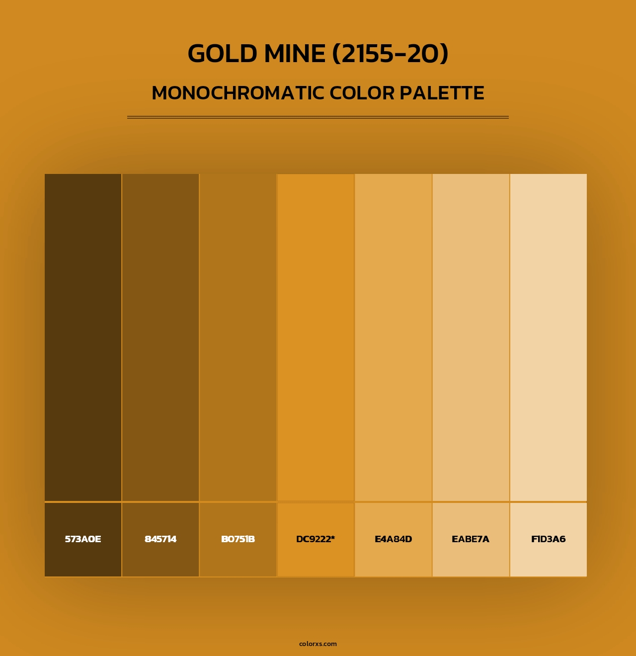 Gold Mine (2155-20) - Monochromatic Color Palette