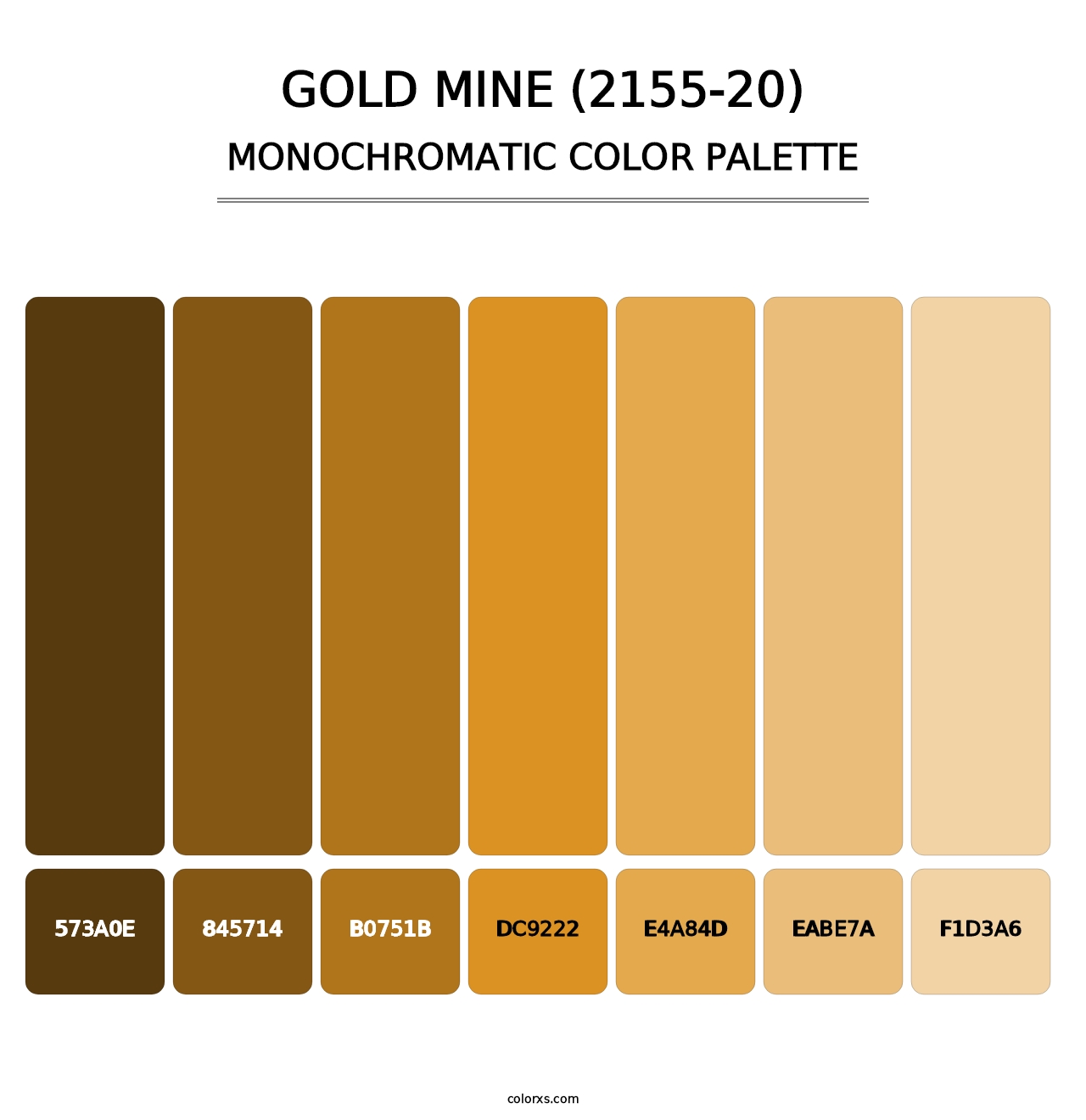 Gold Mine (2155-20) - Monochromatic Color Palette
