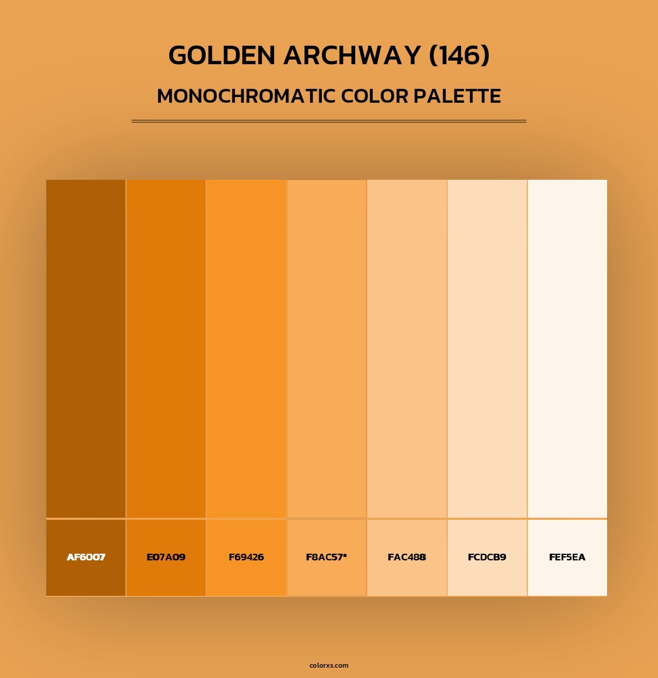 Golden Archway (146) - Monochromatic Color Palette