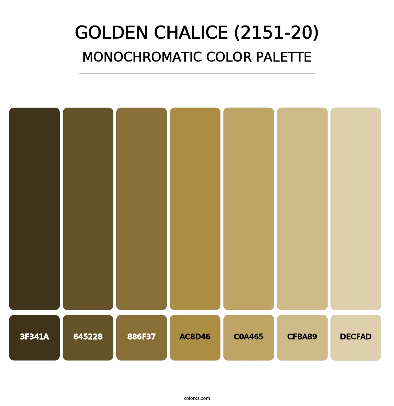 Golden Chalice (2151-20) - Monochromatic Color Palette