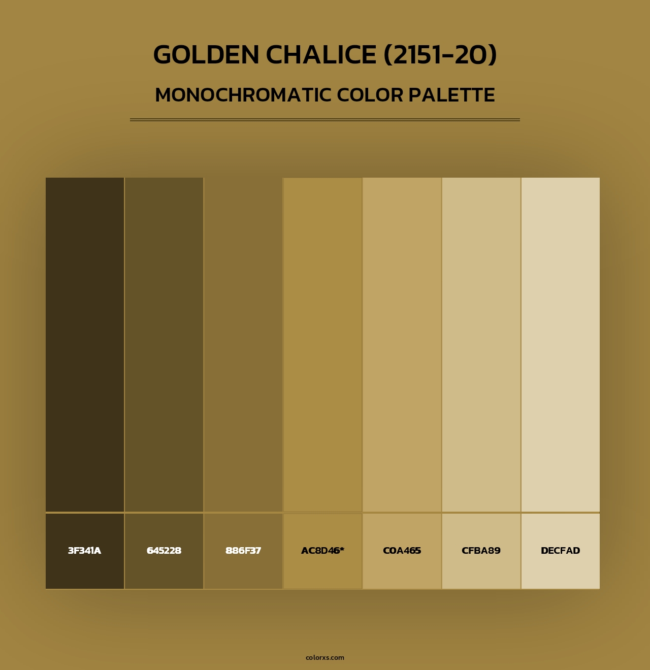 Golden Chalice (2151-20) - Monochromatic Color Palette