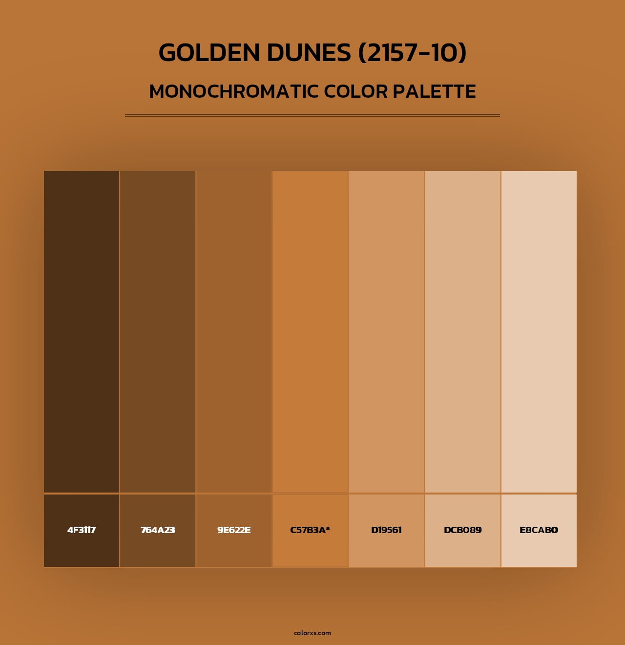 Golden Dunes (2157-10) - Monochromatic Color Palette