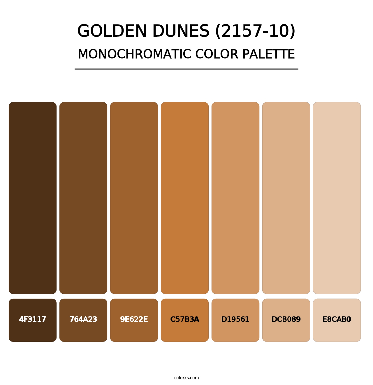 Golden Dunes (2157-10) - Monochromatic Color Palette