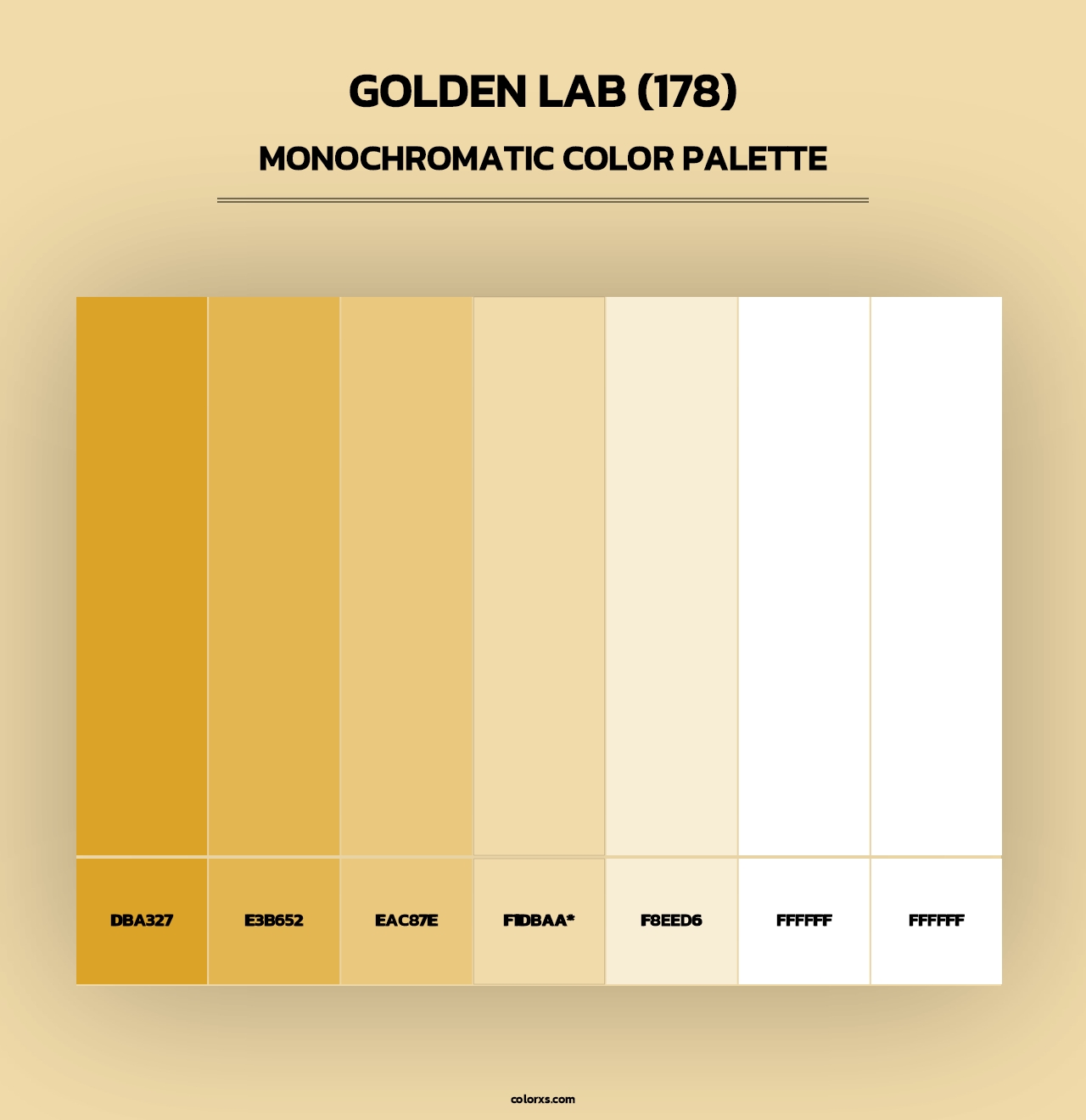 Golden Lab (178) - Monochromatic Color Palette
