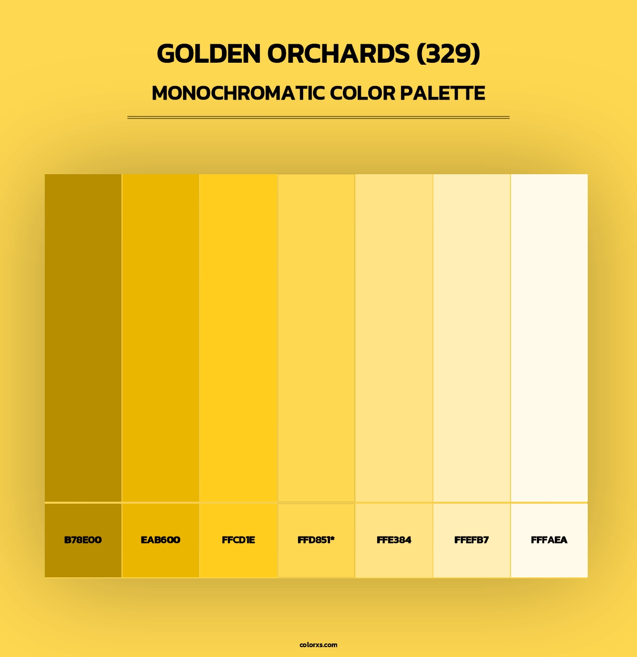 Golden Orchards (329) - Monochromatic Color Palette