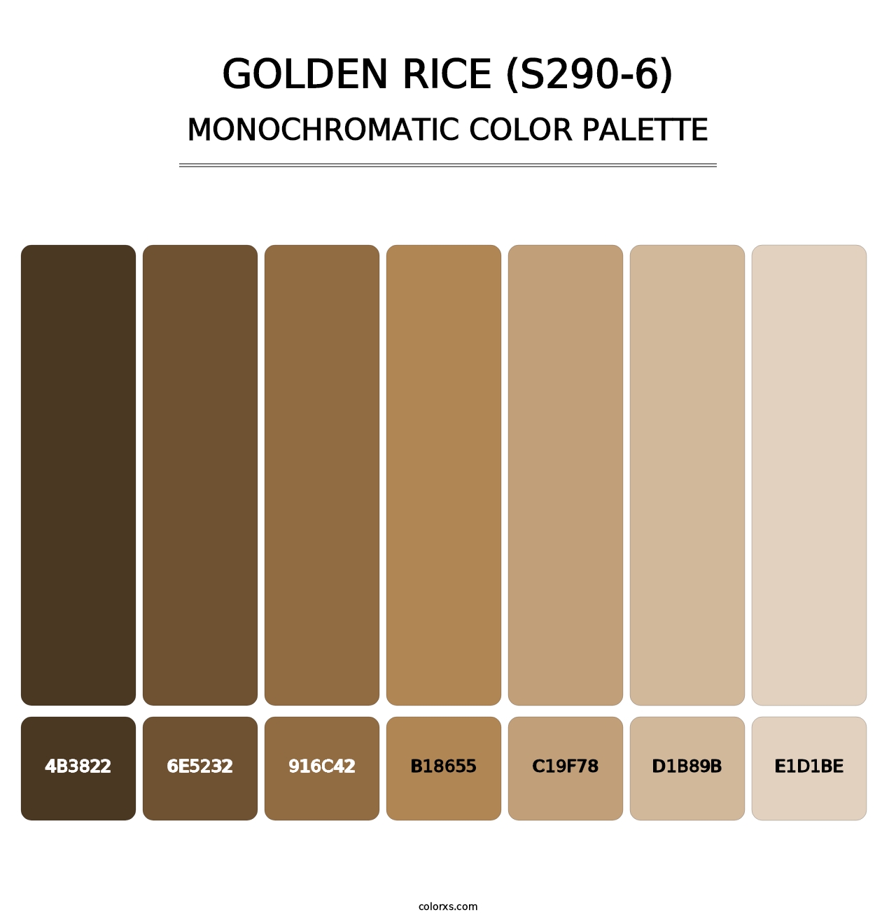 Golden Rice (S290-6) - Monochromatic Color Palette