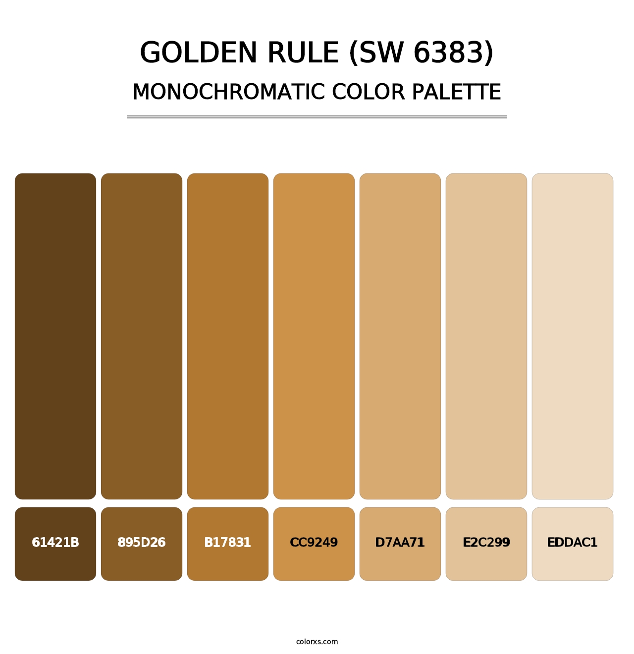 Golden Rule (SW 6383) - Monochromatic Color Palette