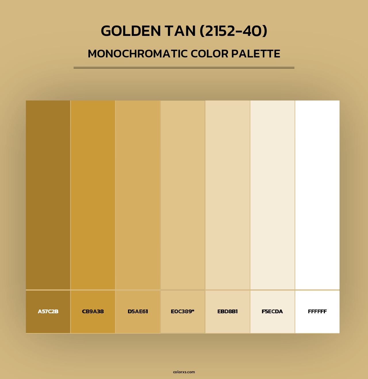 Golden Tan (2152-40) - Monochromatic Color Palette