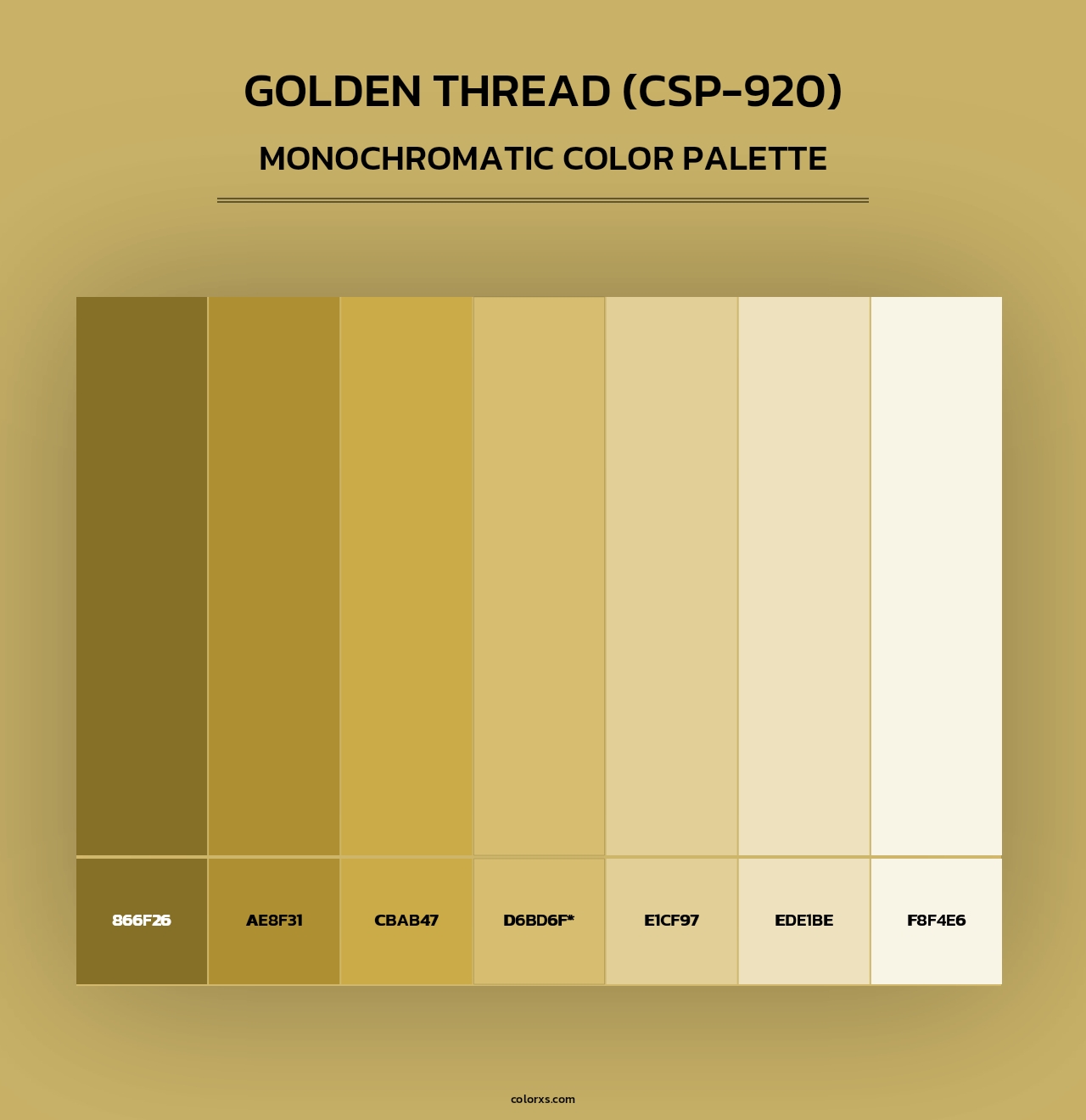 Golden Thread (CSP-920) - Monochromatic Color Palette