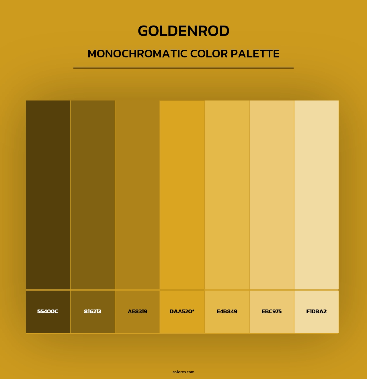 Goldenrod - Monochromatic Color Palette