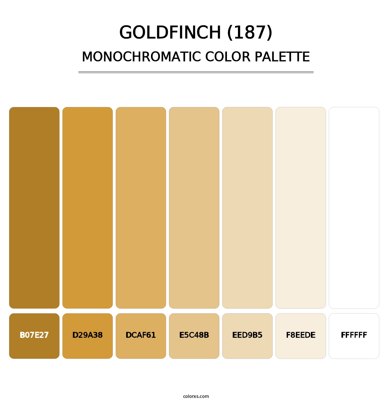 Goldfinch (187) - Monochromatic Color Palette