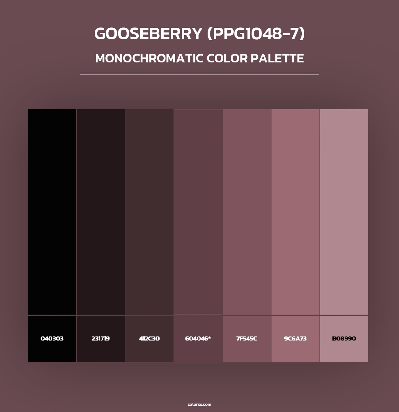 Gooseberry (PPG1048-7) - Monochromatic Color Palette