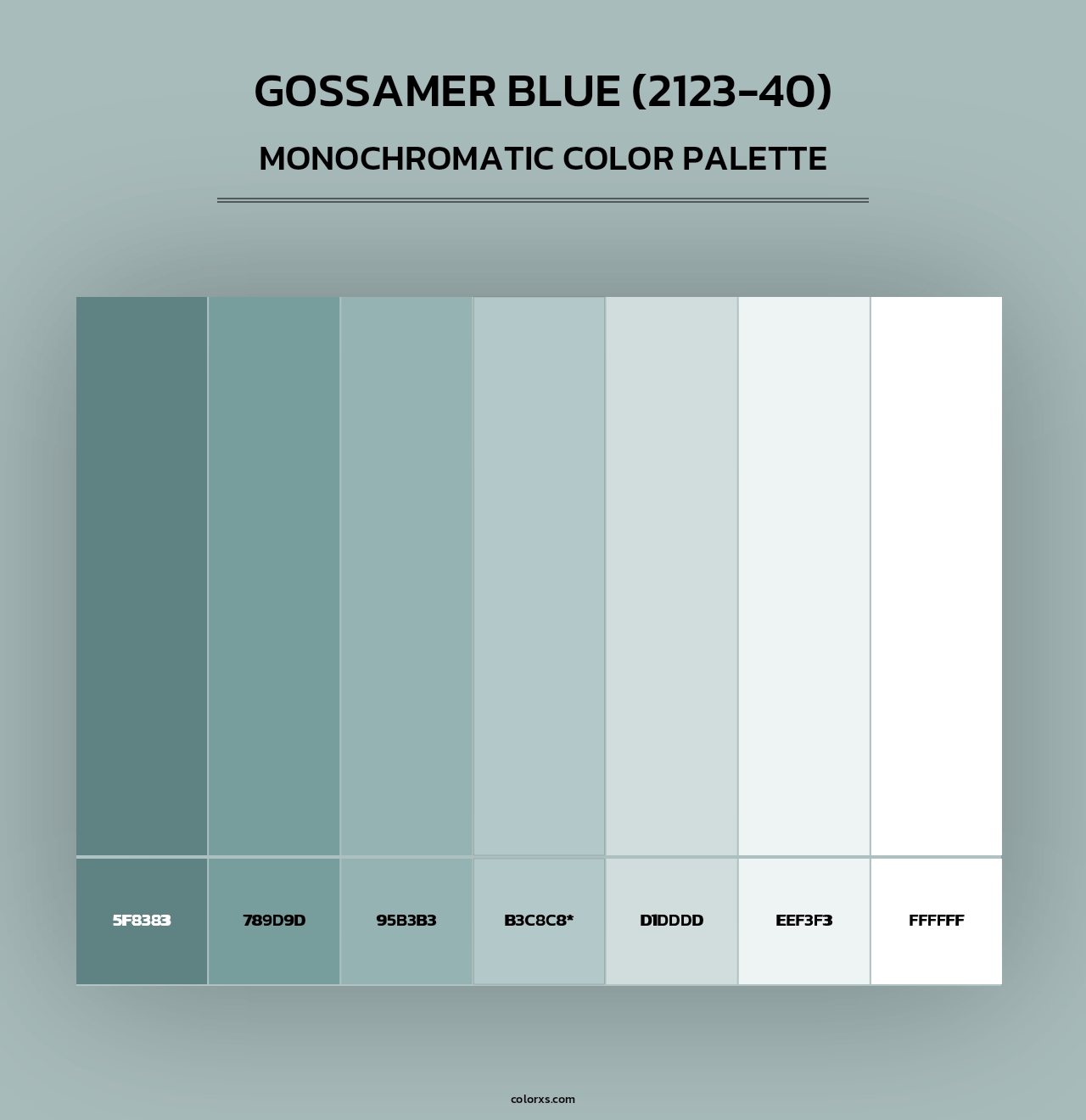 Gossamer Blue (2123-40) - Monochromatic Color Palette