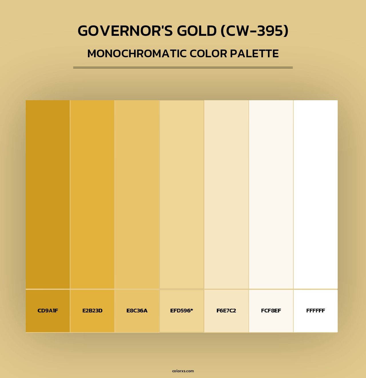 Governor's Gold (CW-395) - Monochromatic Color Palette