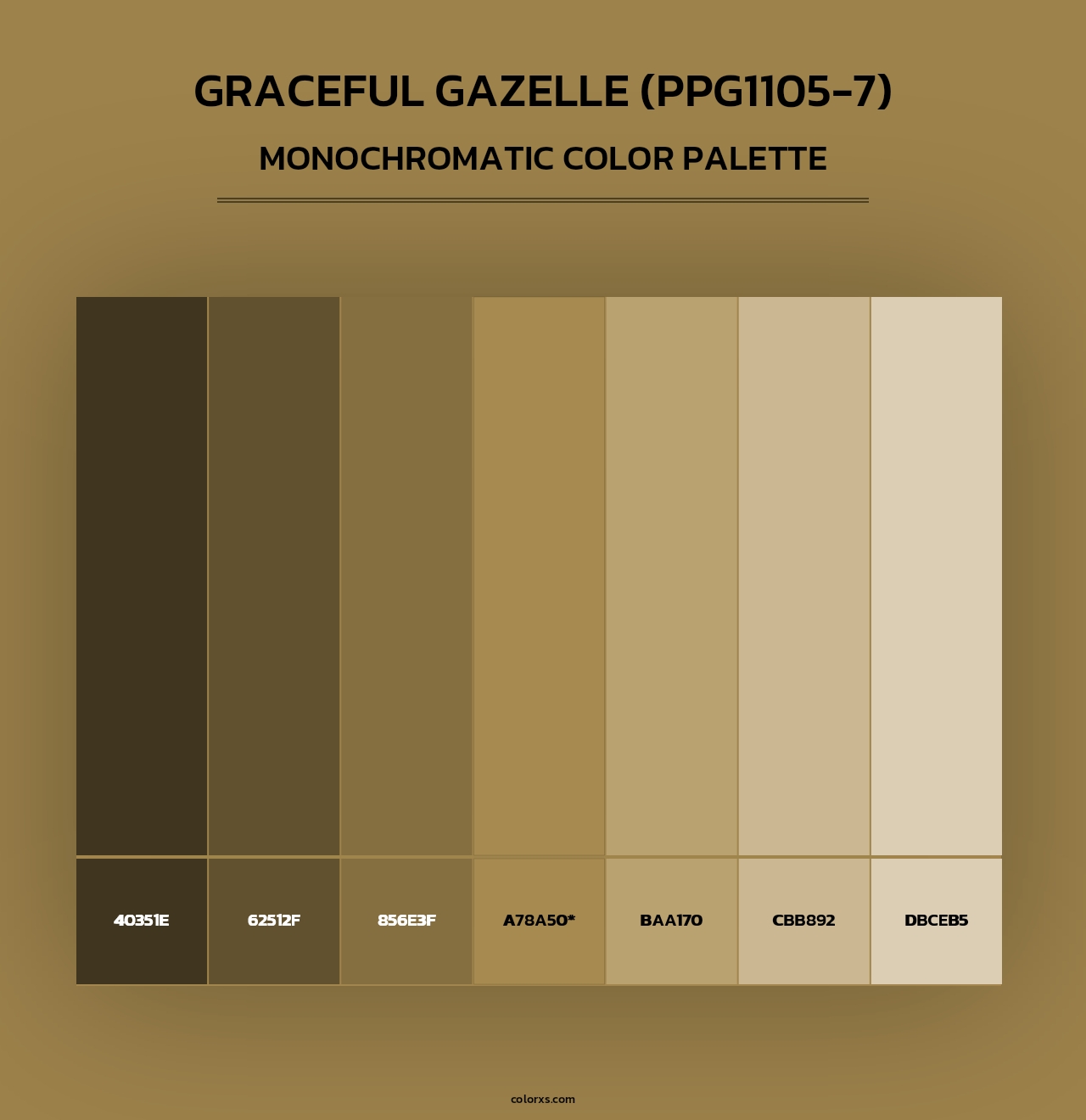 Graceful Gazelle (PPG1105-7) - Monochromatic Color Palette
