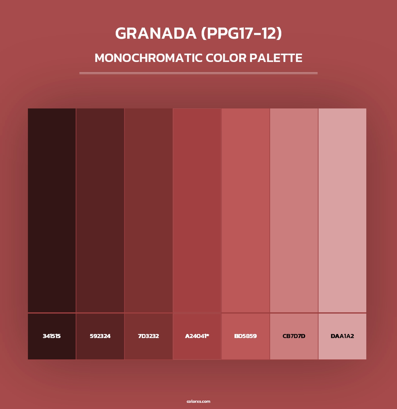 Granada (PPG17-12) - Monochromatic Color Palette