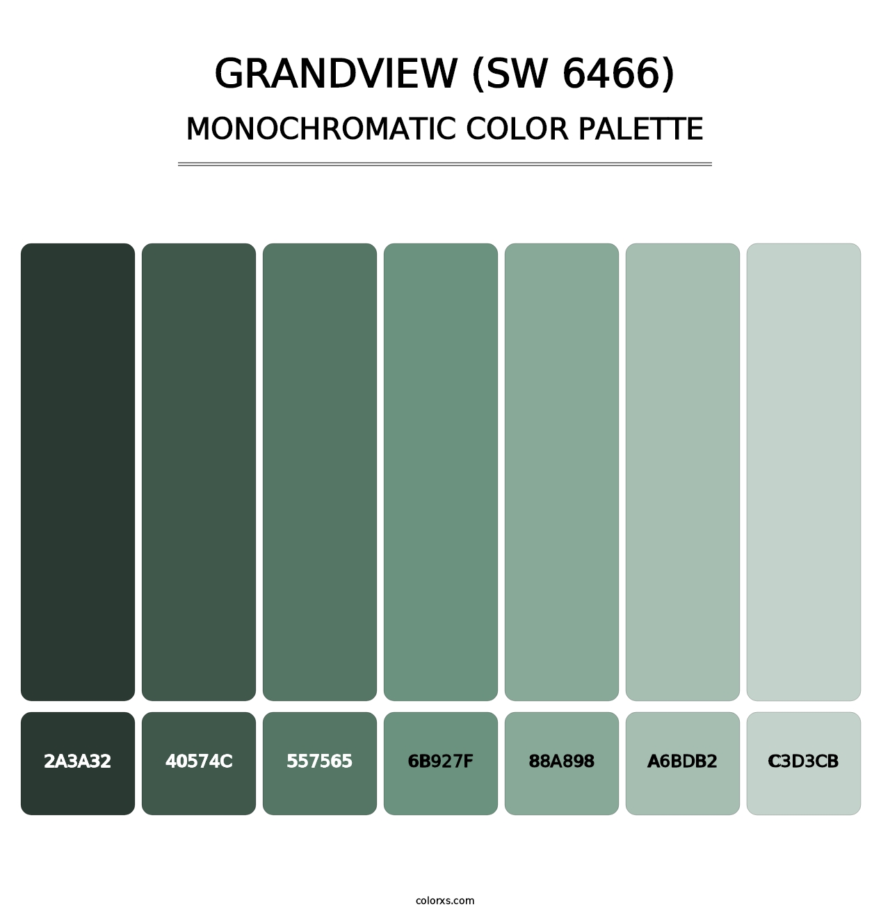 Grandview (SW 6466) - Monochromatic Color Palette