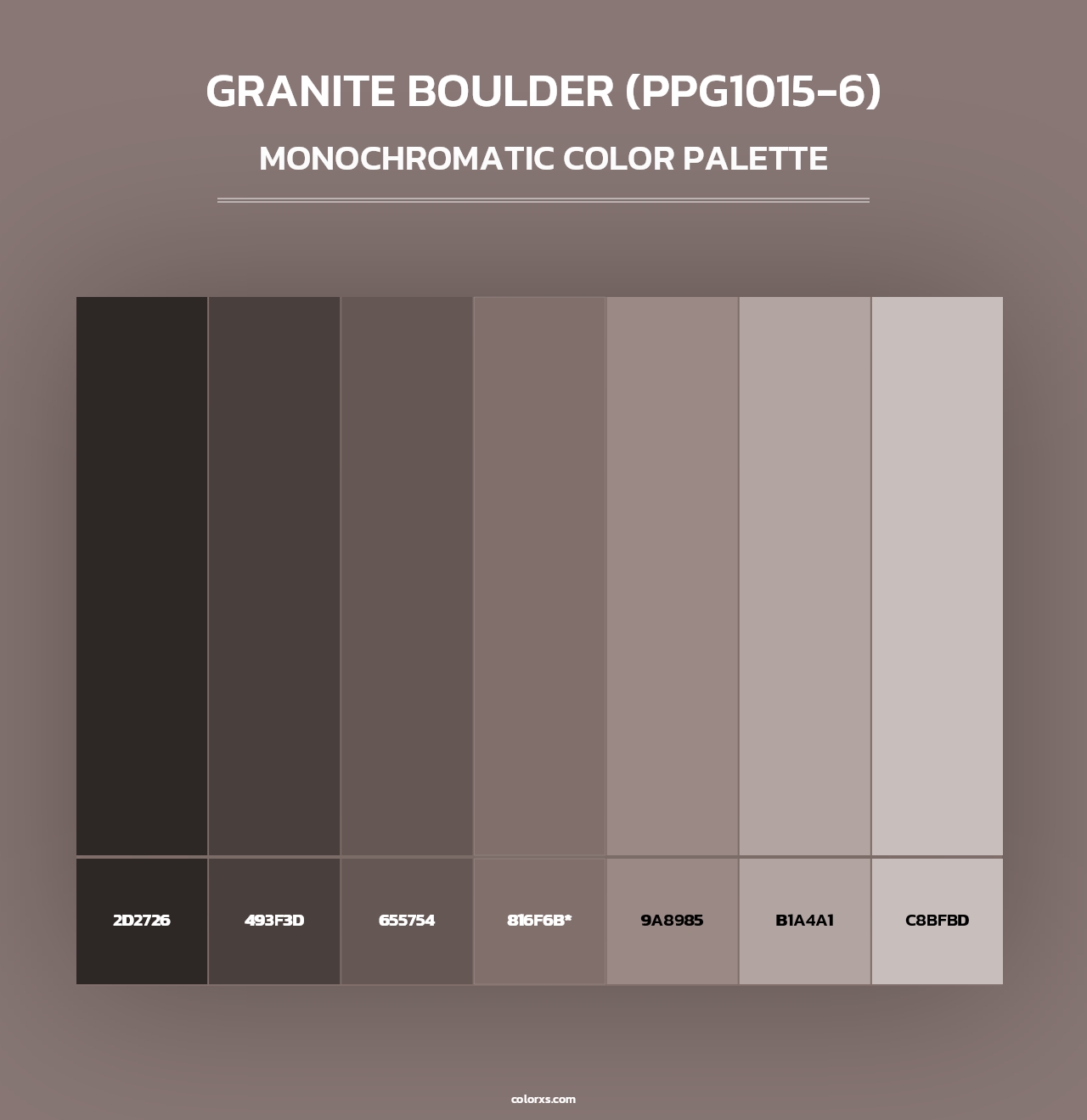 Granite Boulder (PPG1015-6) - Monochromatic Color Palette