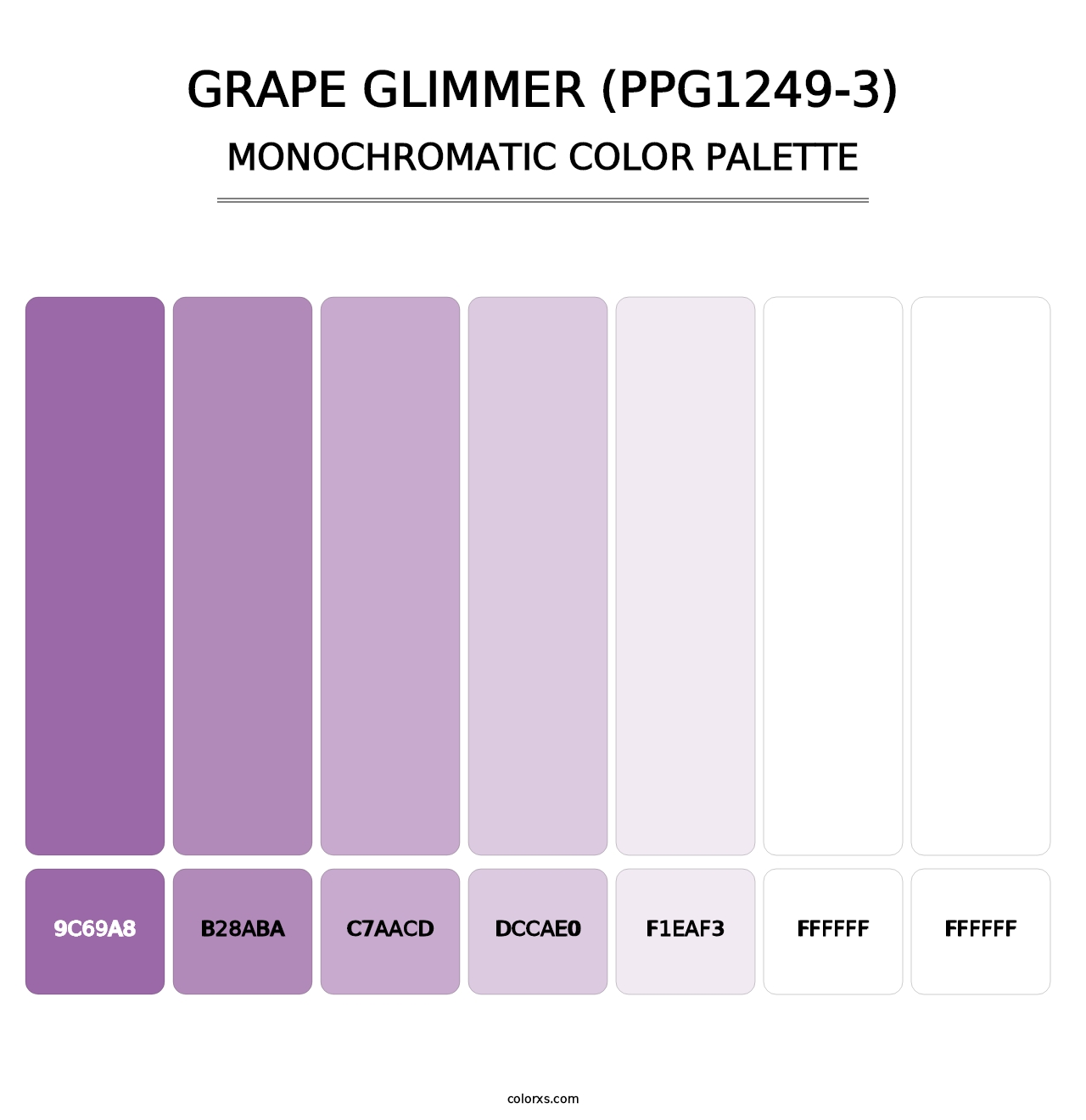 Grape Glimmer (PPG1249-3) - Monochromatic Color Palette