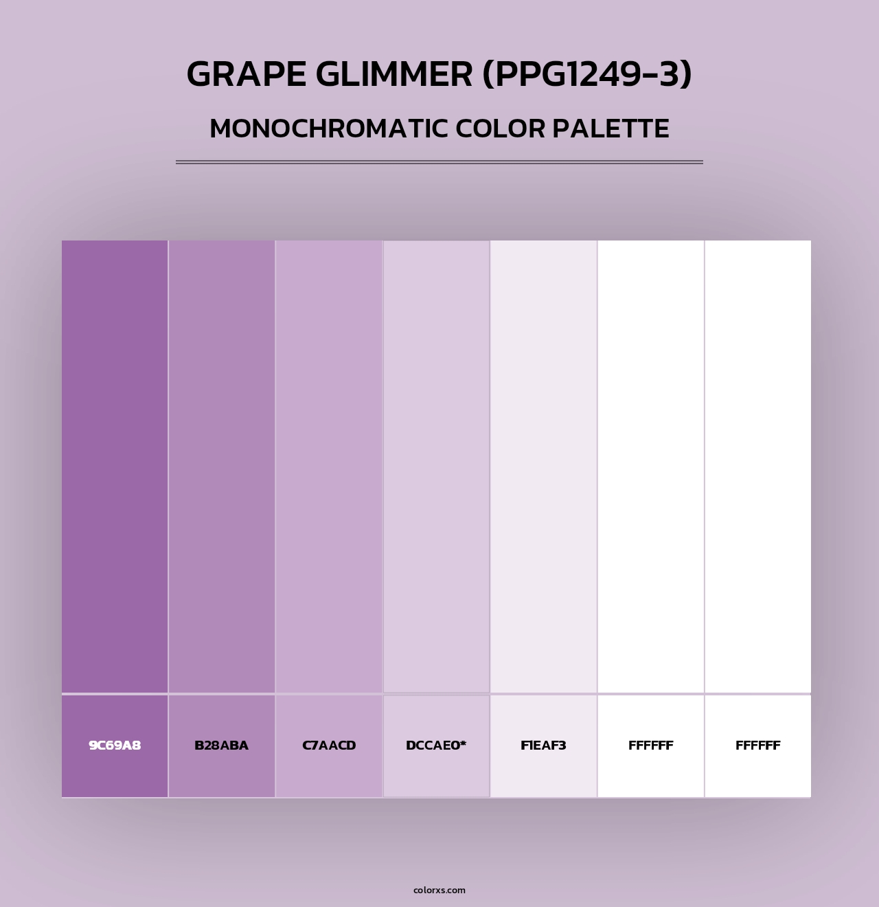Grape Glimmer (PPG1249-3) - Monochromatic Color Palette