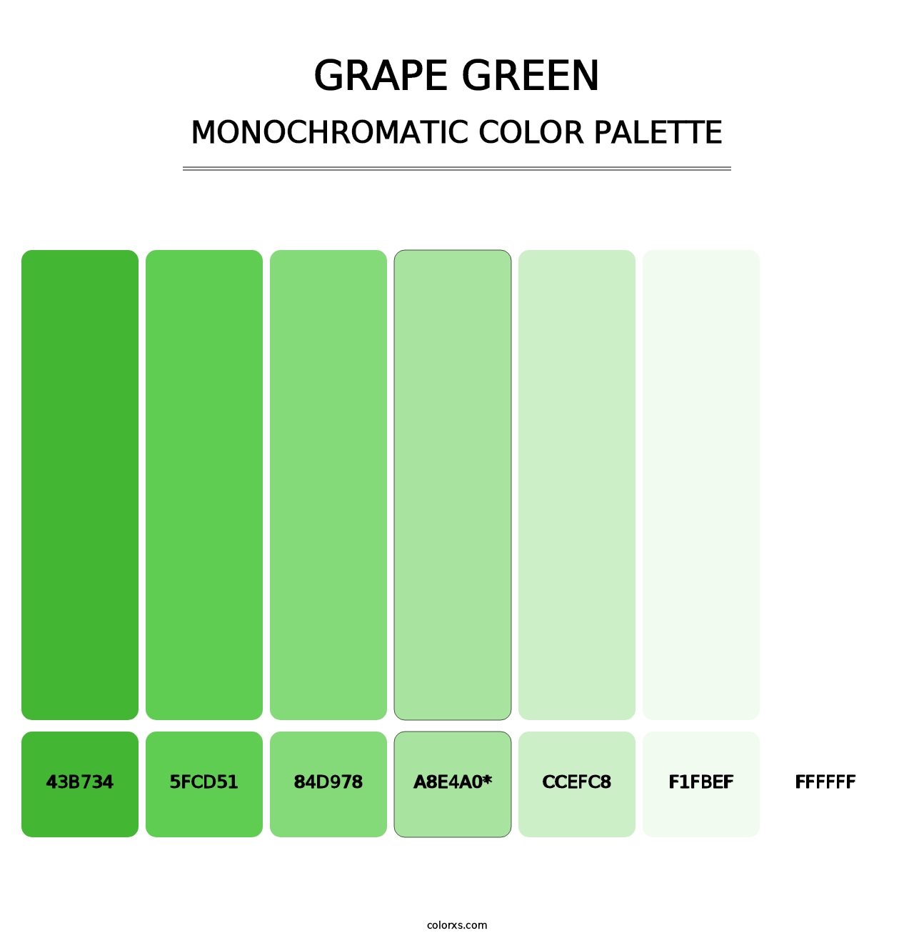 Grape Green - Monochromatic Color Palette