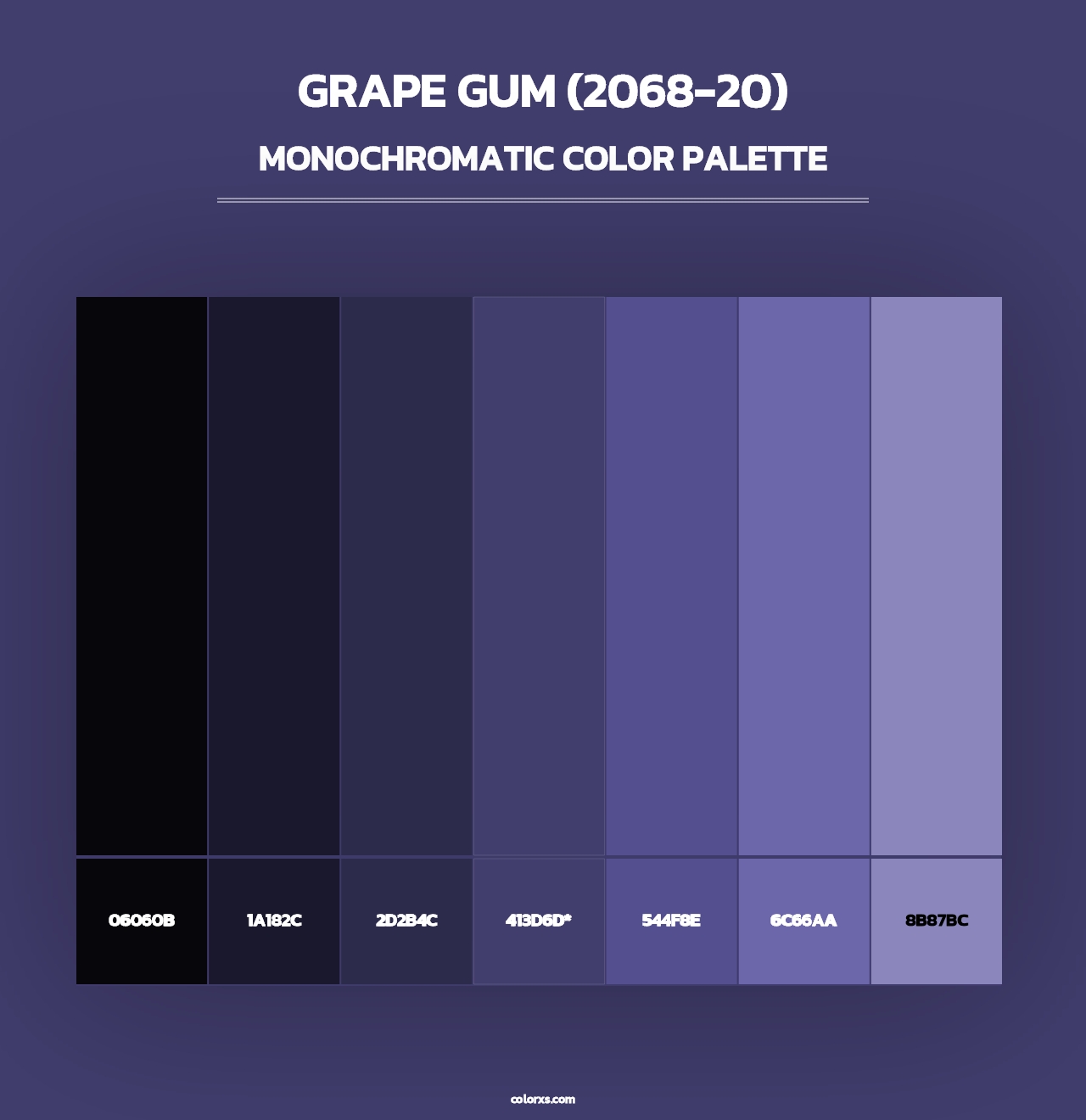 Grape Gum (2068-20) - Monochromatic Color Palette