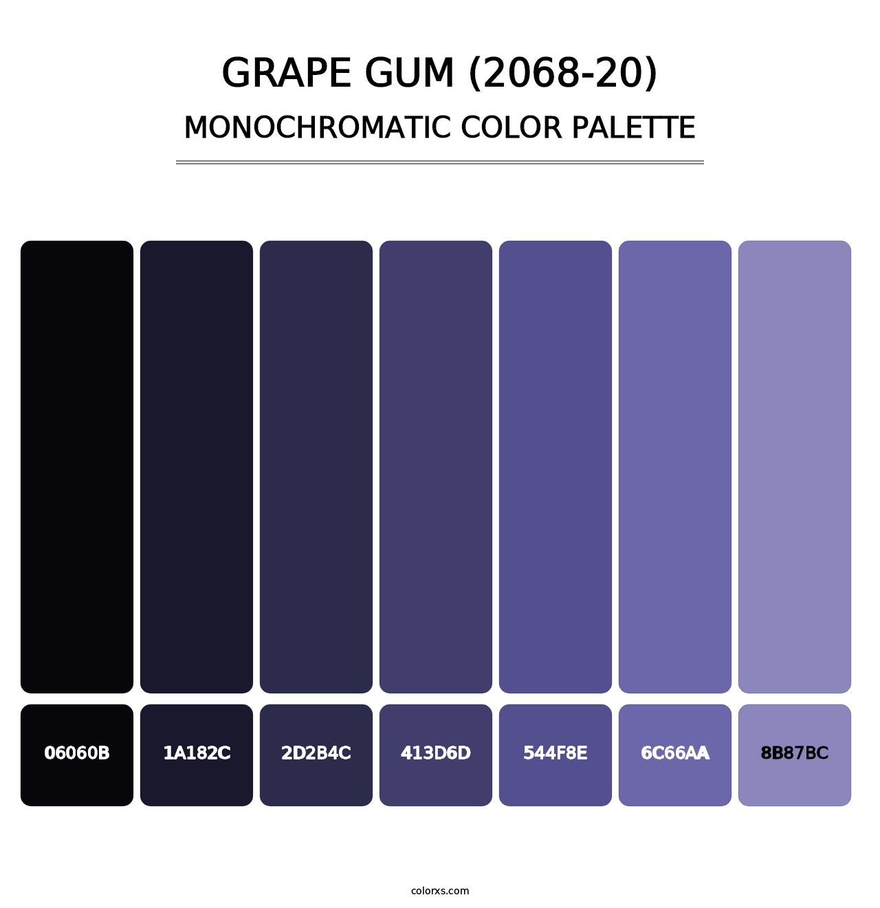 Grape Gum (2068-20) - Monochromatic Color Palette