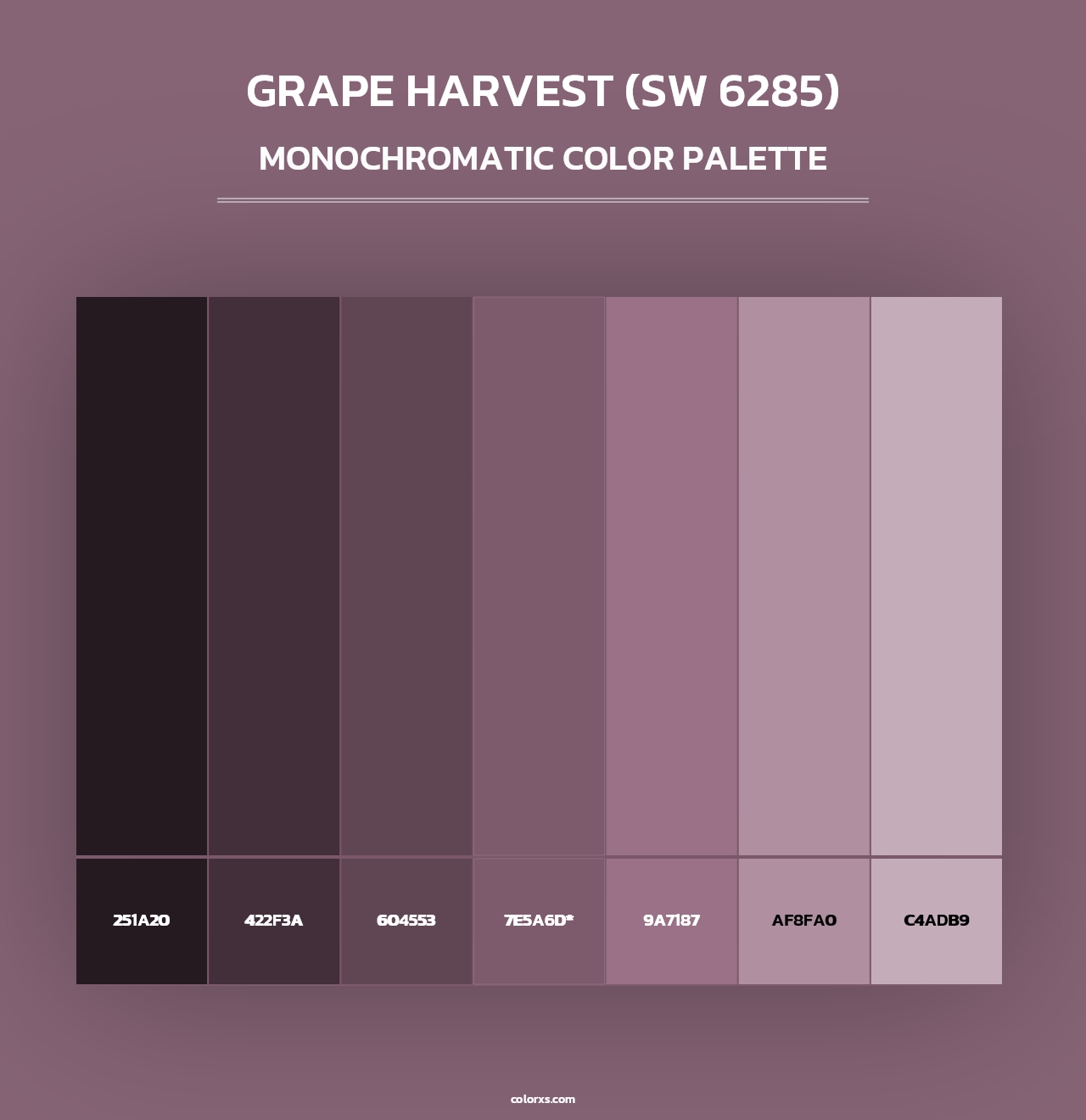 Grape Harvest (SW 6285) - Monochromatic Color Palette