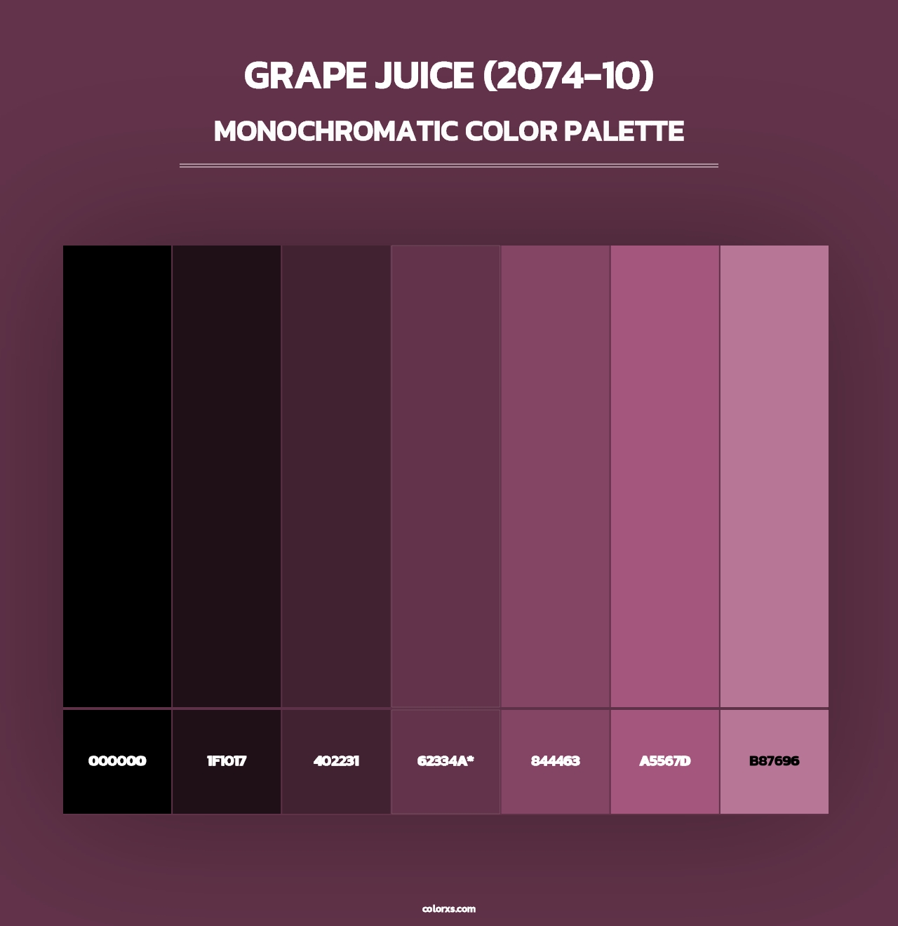 Grape Juice (2074-10) - Monochromatic Color Palette