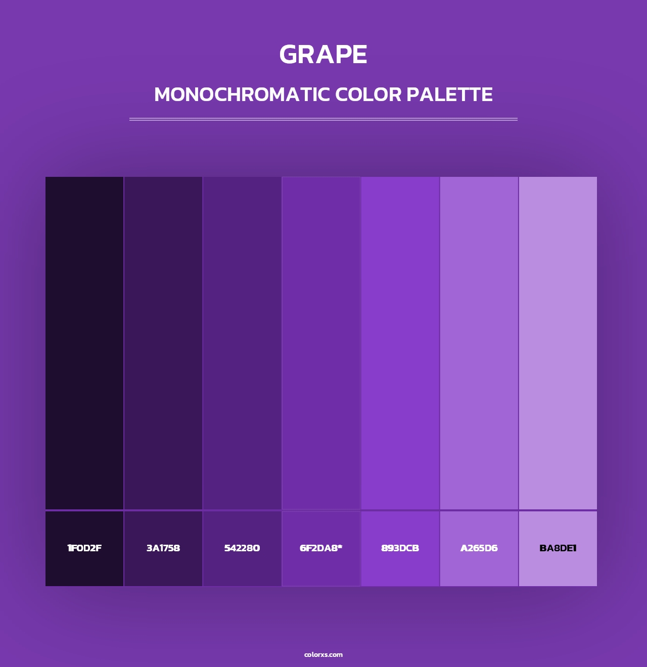 Grape - Monochromatic Color Palette
