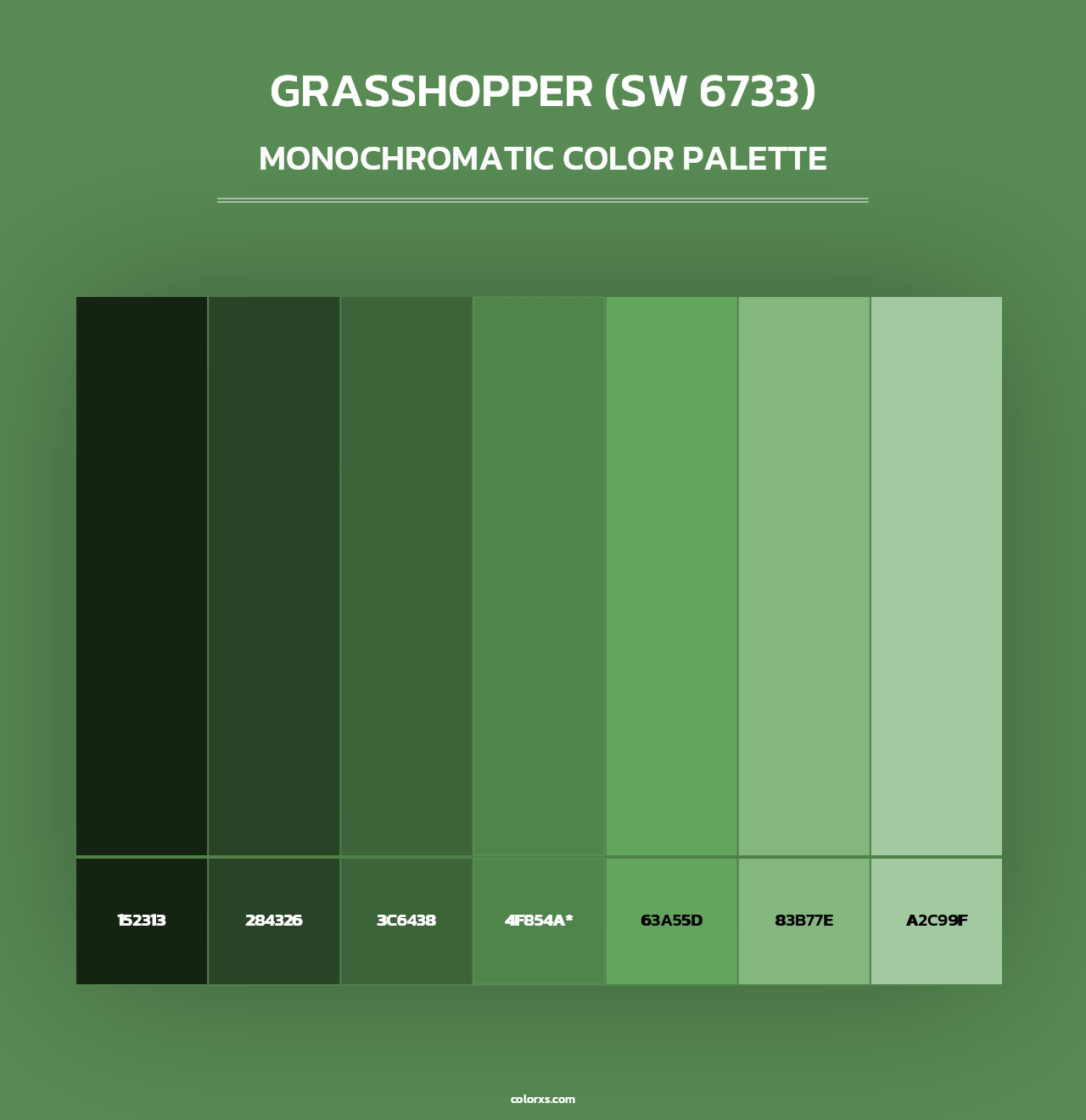 Grasshopper (SW 6733) - Monochromatic Color Palette
