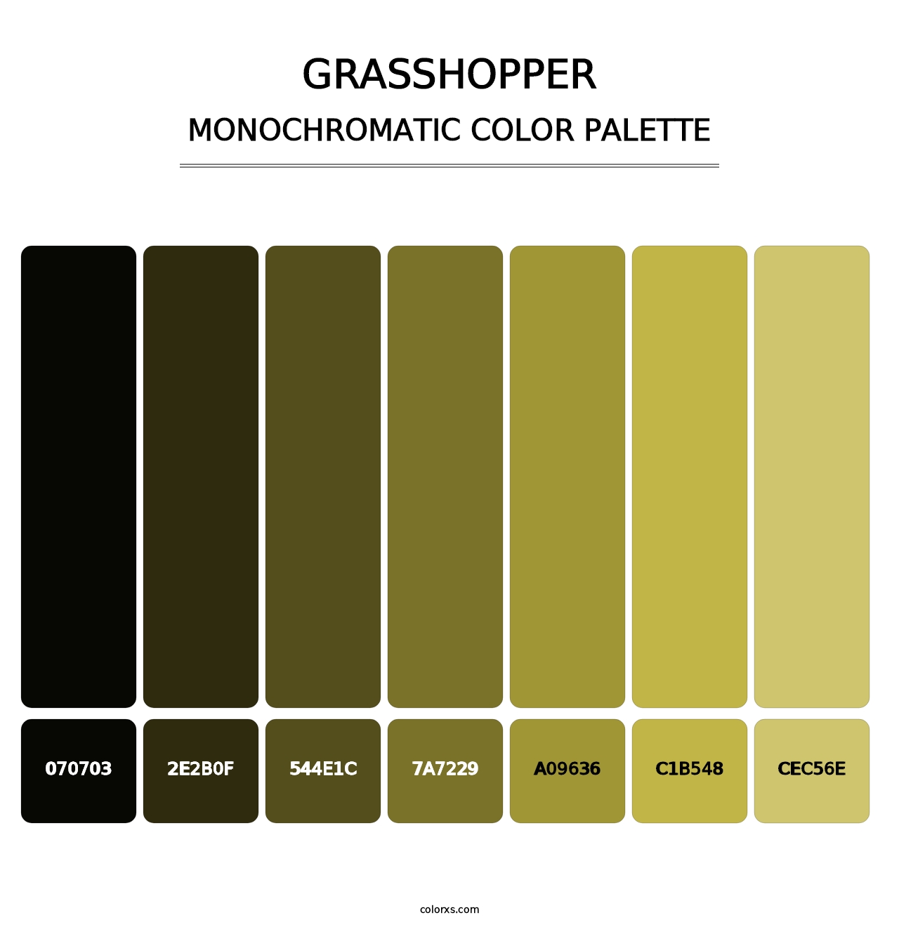 Grasshopper - Monochromatic Color Palette