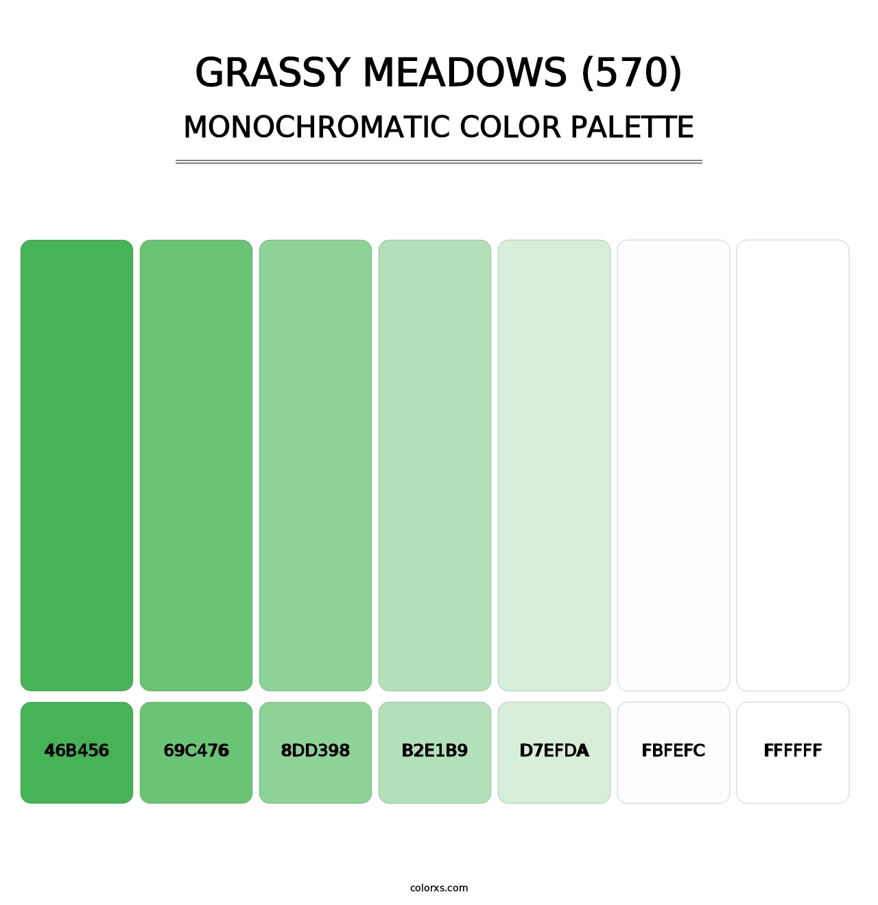 Grassy Meadows (570) - Monochromatic Color Palette