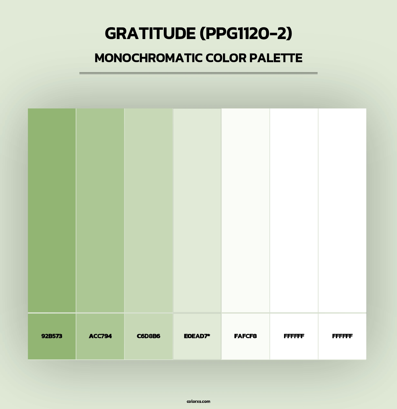 Gratitude (PPG1120-2) - Monochromatic Color Palette