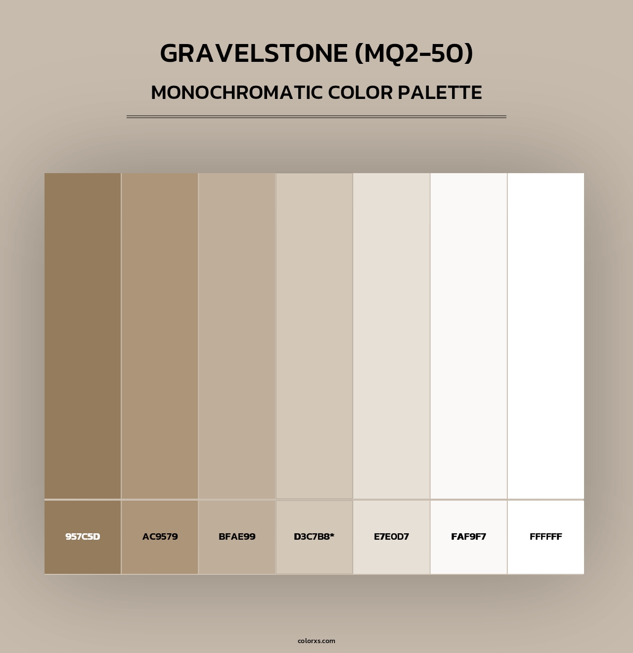 Gravelstone (MQ2-50) - Monochromatic Color Palette