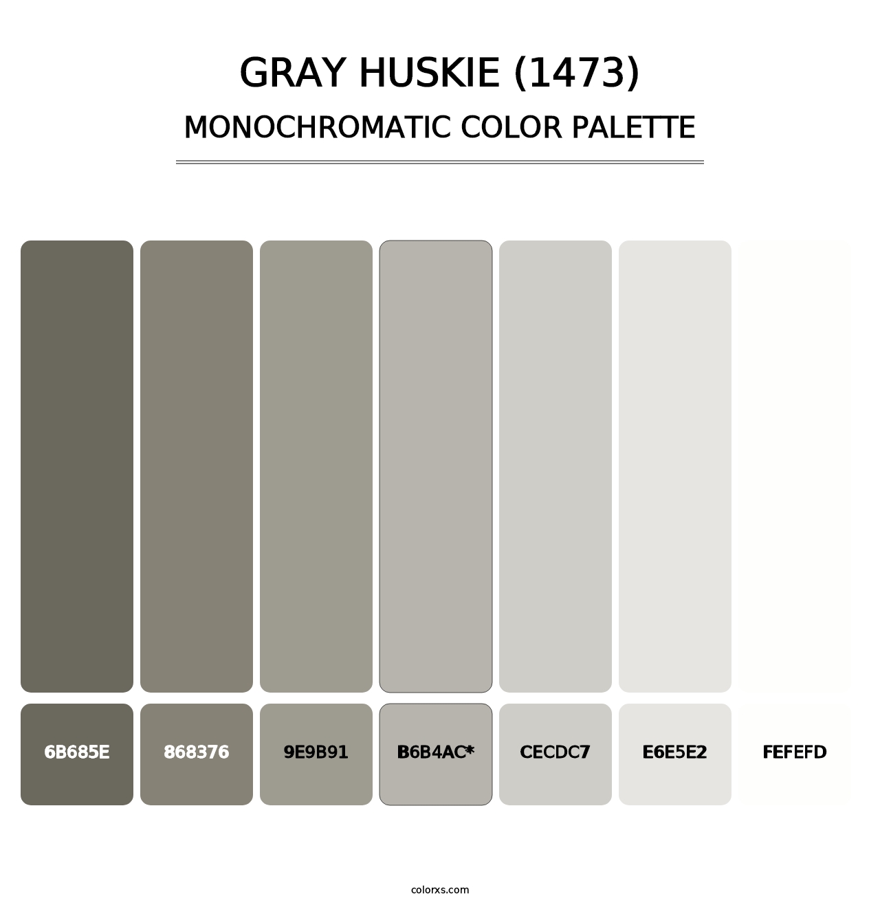 Gray Huskie (1473) - Monochromatic Color Palette