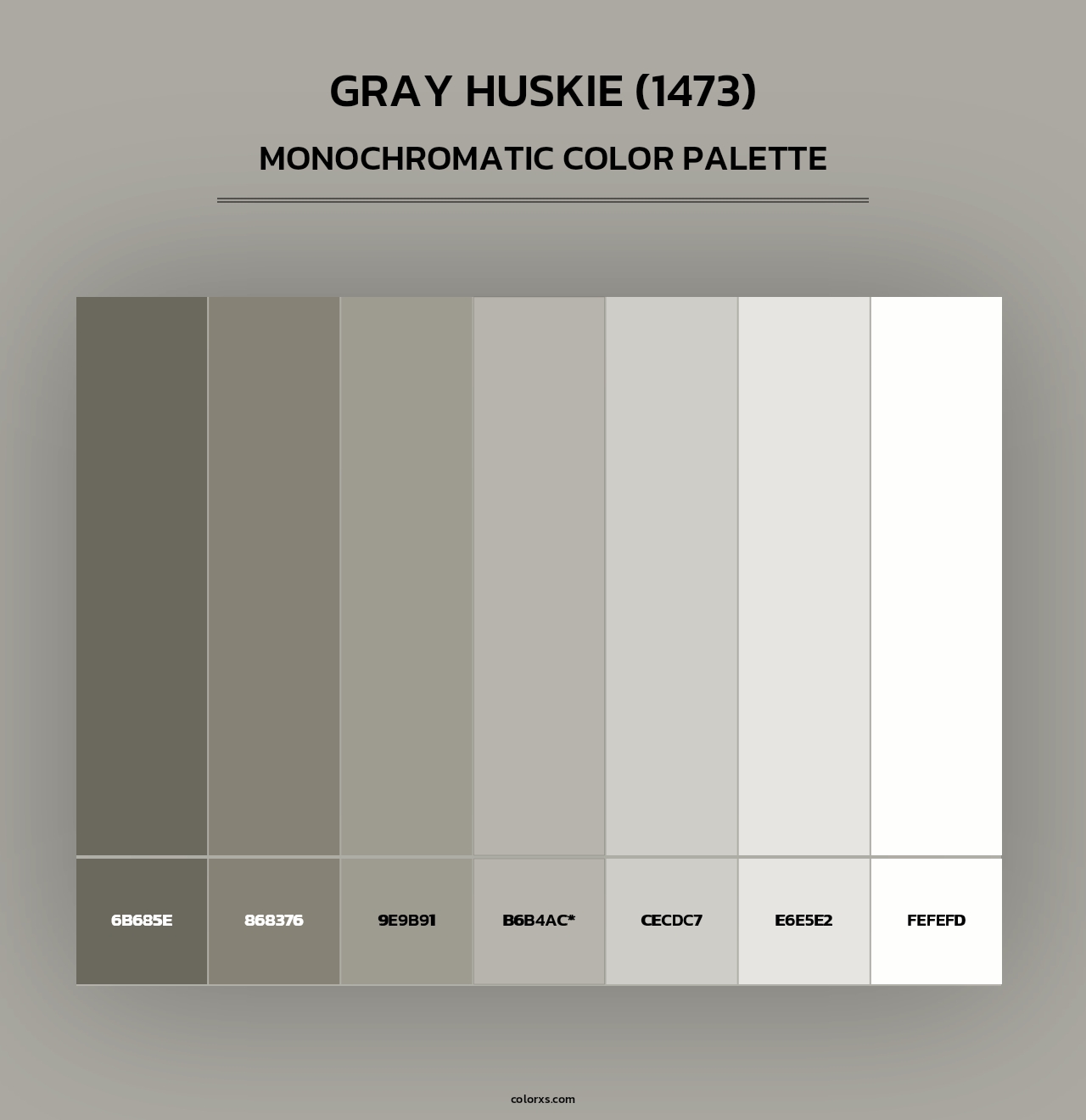 Gray Huskie (1473) - Monochromatic Color Palette