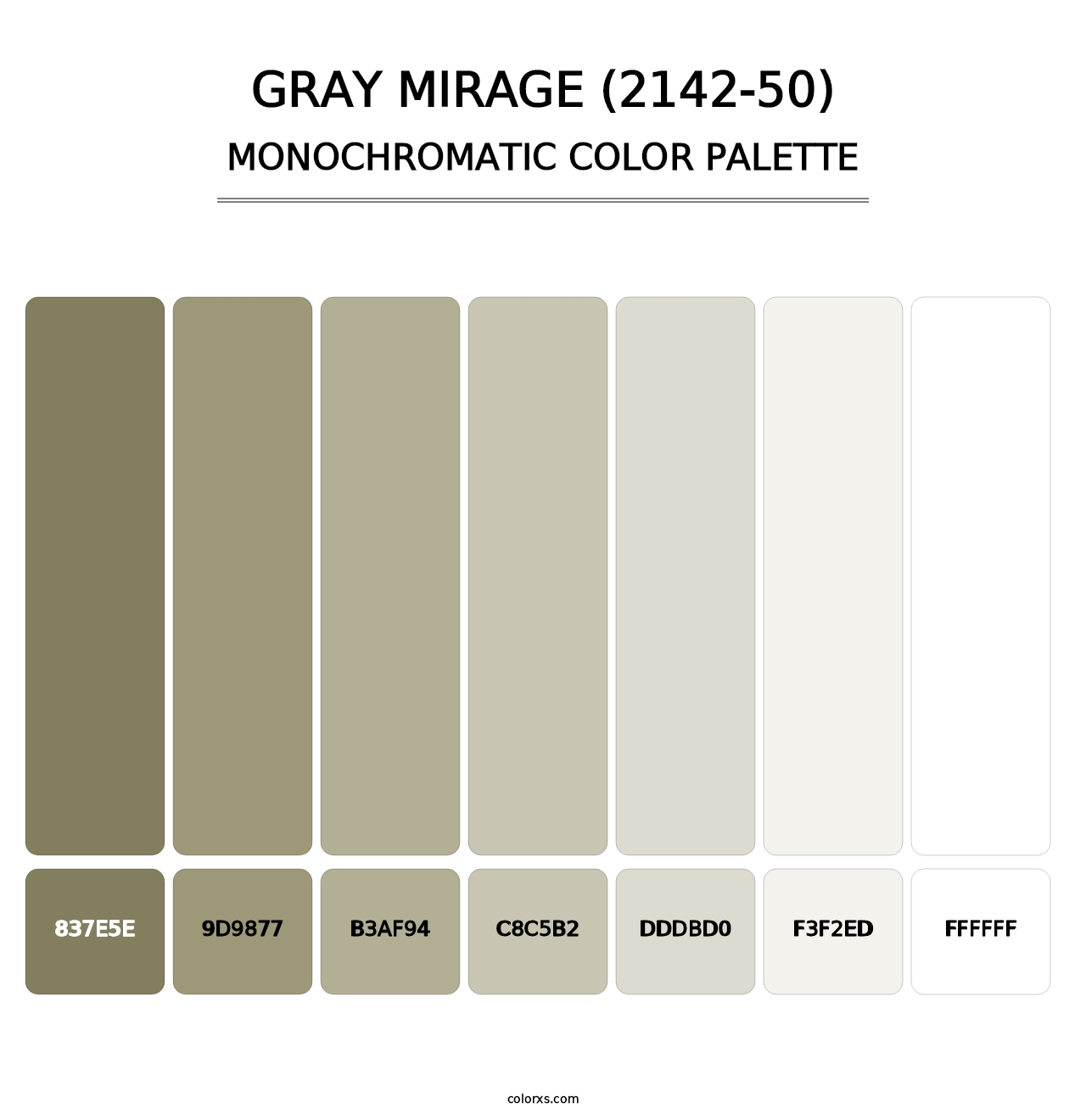 Gray Mirage (2142-50) - Monochromatic Color Palette