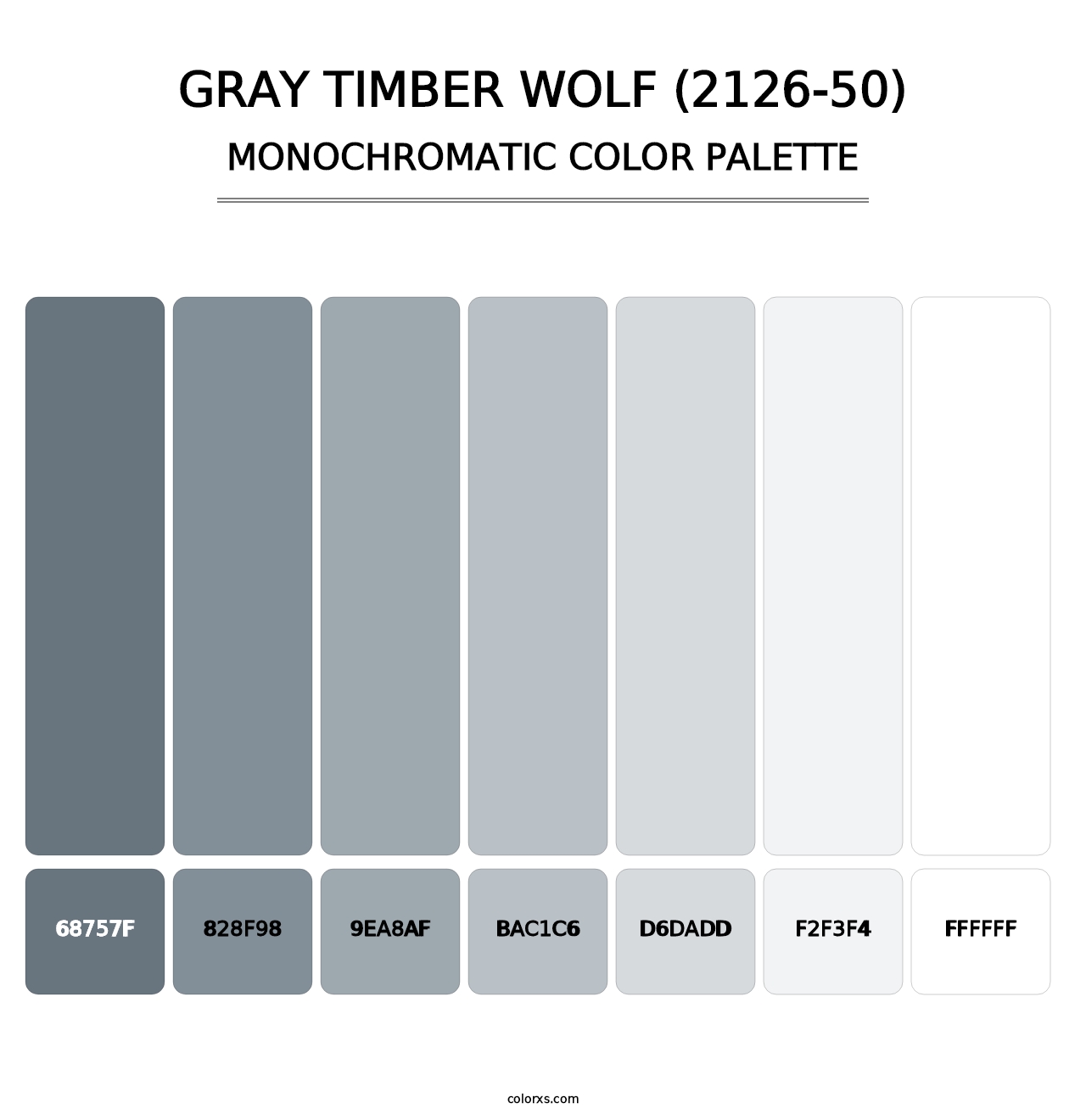 Gray Timber Wolf (2126-50) - Monochromatic Color Palette