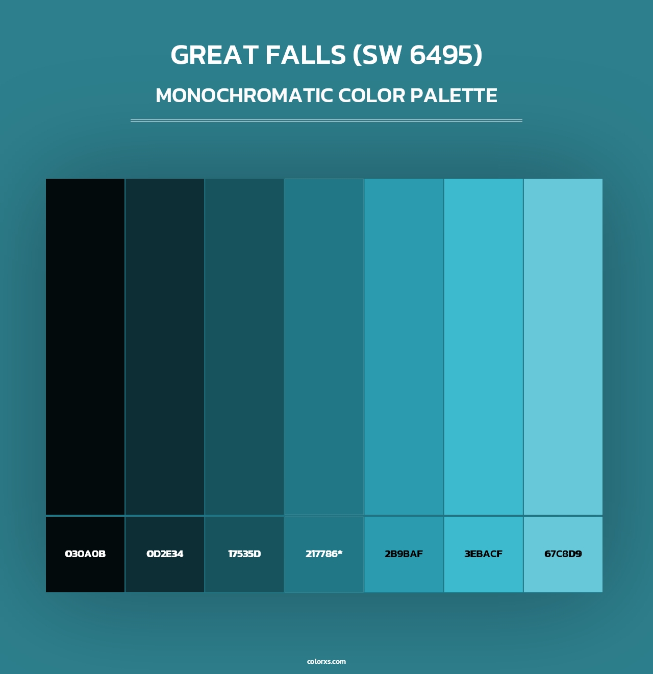 Great Falls (SW 6495) - Monochromatic Color Palette