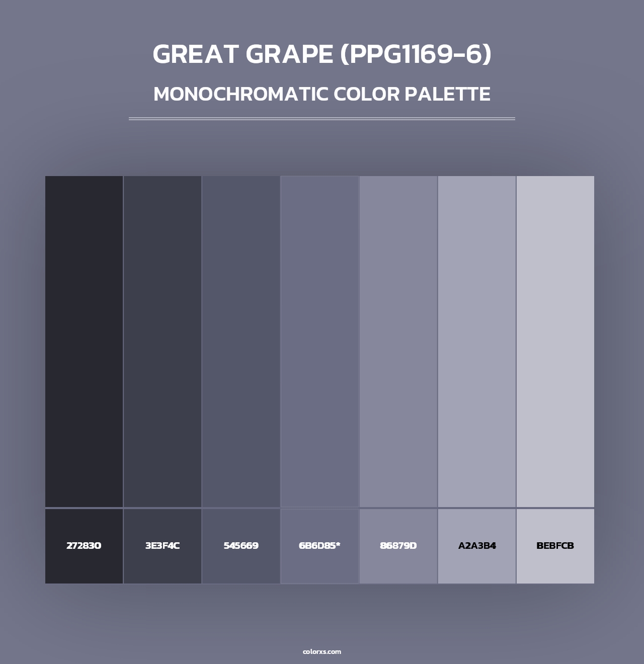Great Grape (PPG1169-6) - Monochromatic Color Palette