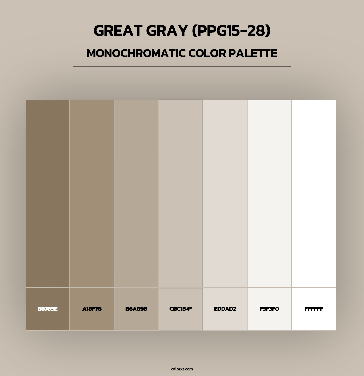 Great Gray (PPG15-28) - Monochromatic Color Palette