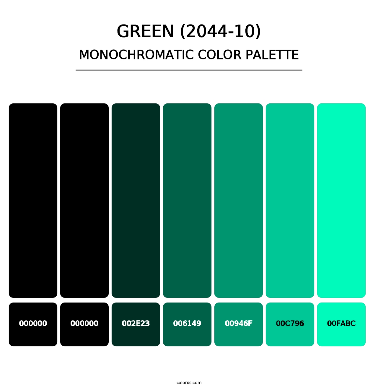 Green (2044-10) - Monochromatic Color Palette