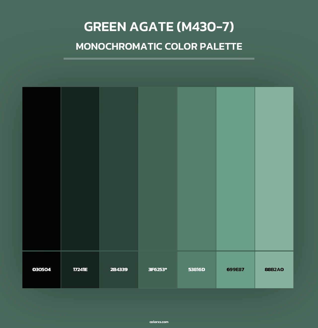 Green Agate (M430-7) - Monochromatic Color Palette