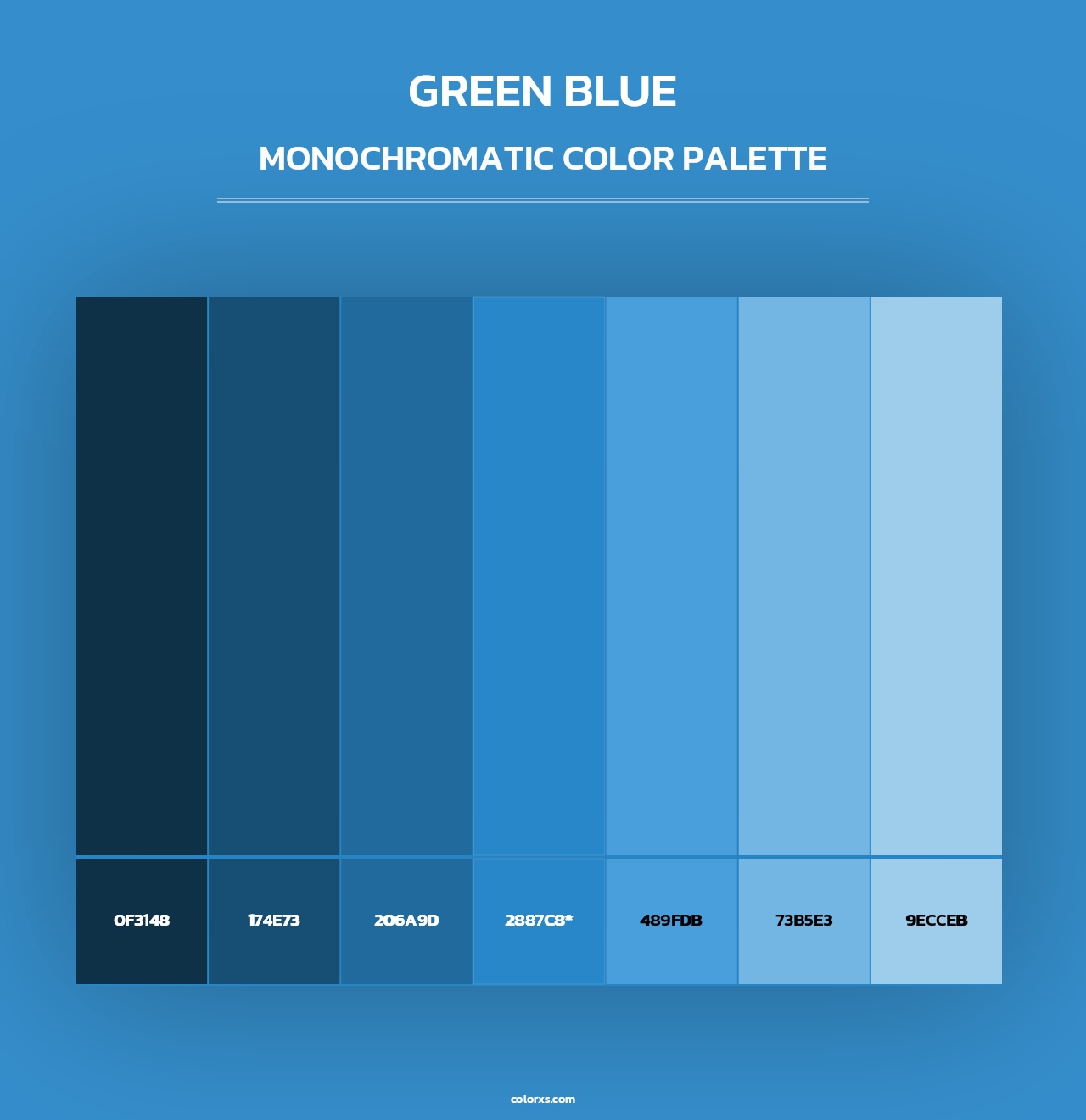 Green Blue - Monochromatic Color Palette