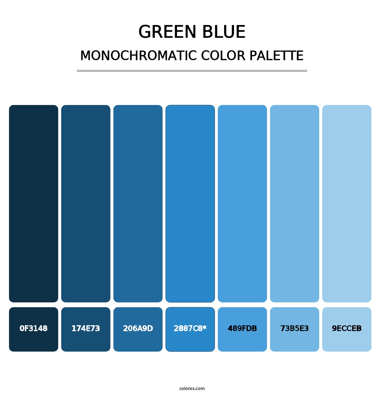 Green Blue - Monochromatic Color Palette