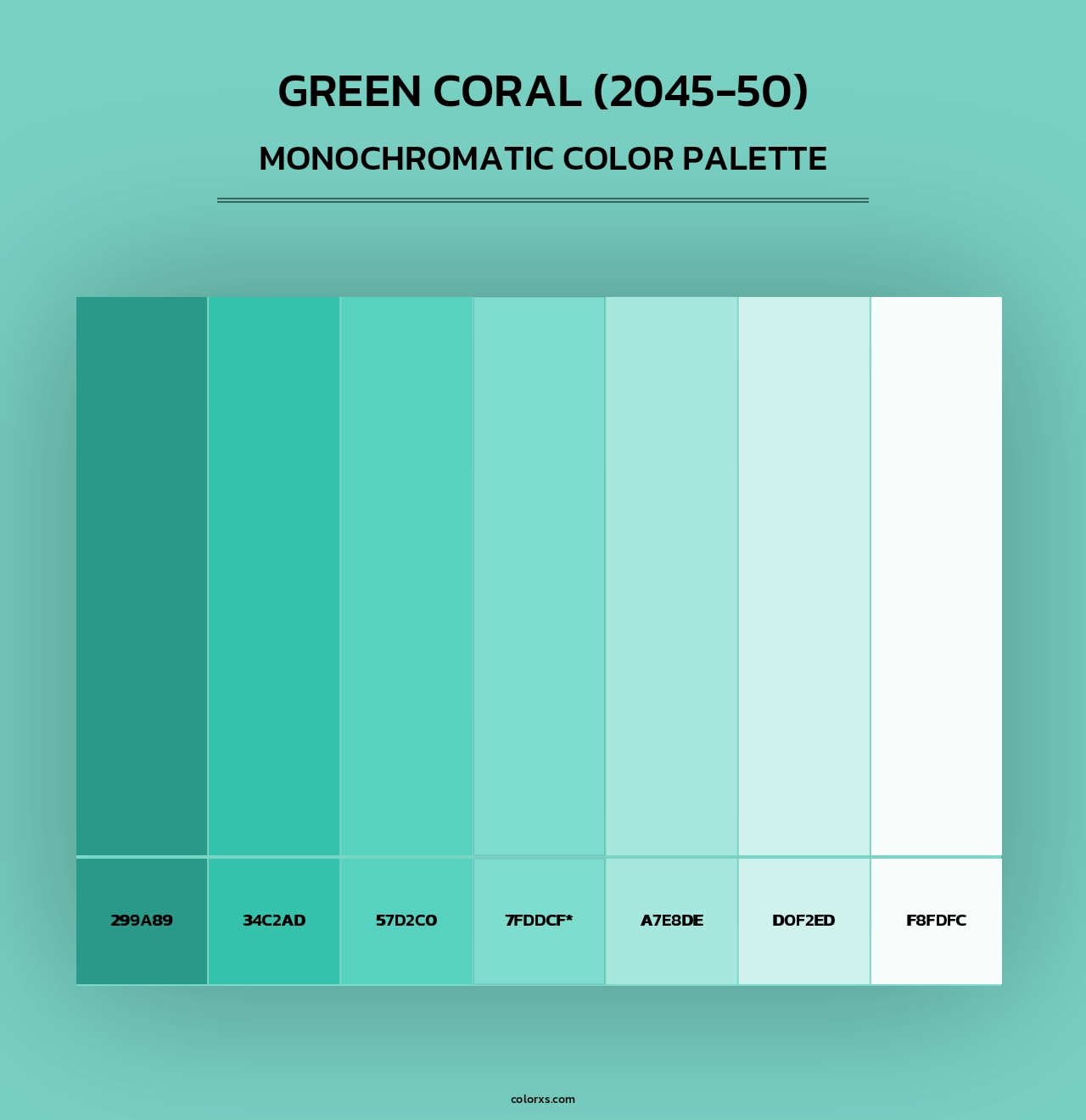 Green Coral (2045-50) - Monochromatic Color Palette