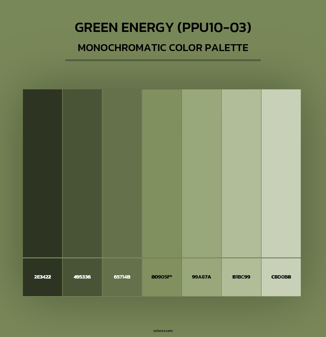 Green Energy (PPU10-03) - Monochromatic Color Palette
